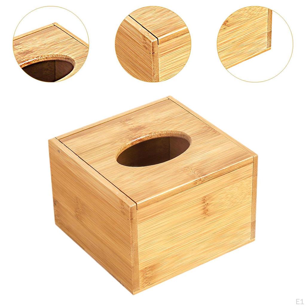 Bamboo Прямоугольный диспенсер для салфеток для офисной столешницы