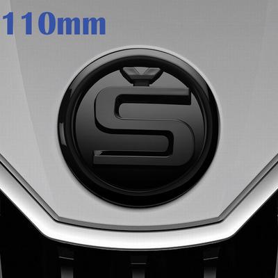 110 мм Глянцевый Черный Наклейка Для Skoda Наклейка на Капот SKODA Наклейка Эмблема Задней Части Автомобиля Для SKODA ENYAQ FABIA SUPERB OCTAVIA KAROQ YETI