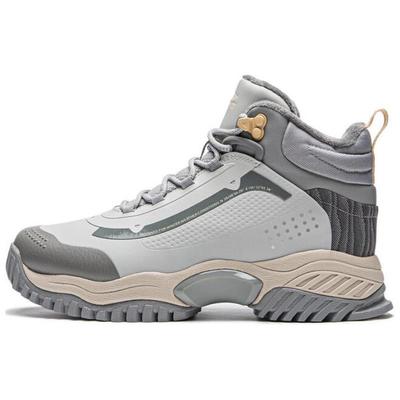 Минималистичные Ретро Нескользящие Теплые Высокие Повседневные Ботинки Женские Кроссовки Серые AGLU092-1