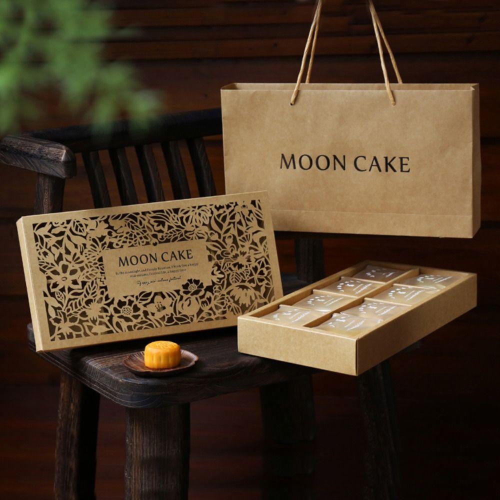 8 сеток Лунный пряник Праздник середины осени Коробка ручной упаковки Коробки для лунного пряника Подарочная коробка Фестиваль