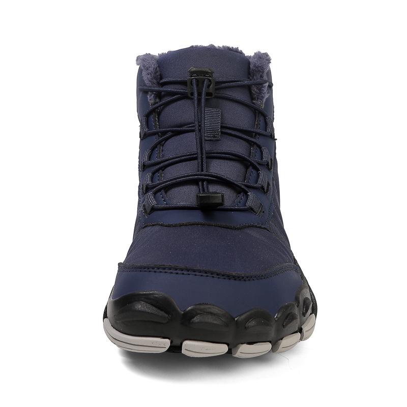 Unisex Waterproof Wide-Toe Winter Snow Boots - High-Top, Cold-Proof, Barefoot-Style for Outdoor Sport.