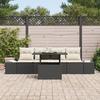 VidaXL Ensemble de canapé de jardin 5 pièces avec coussins Noir Rattan Poly 3357820