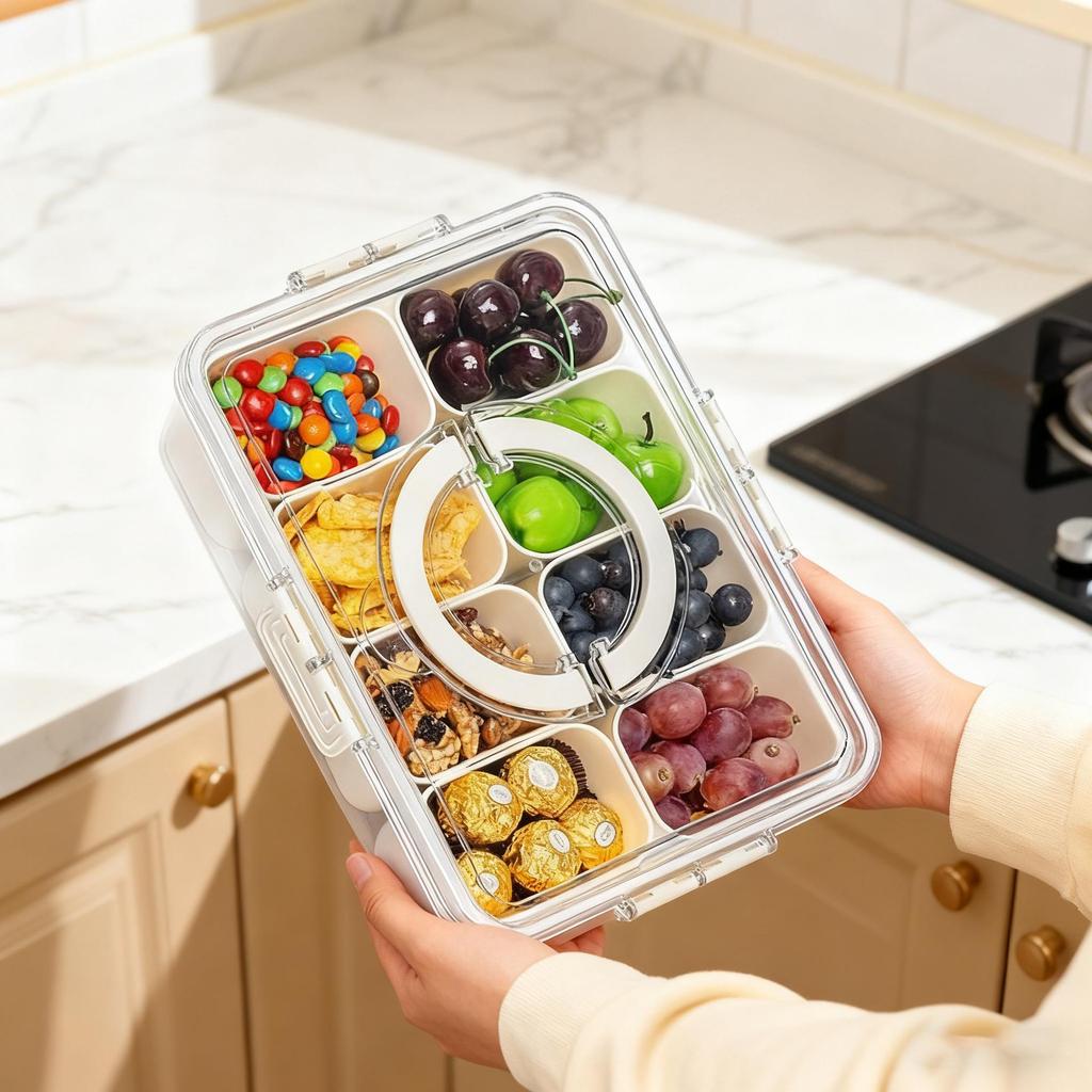 Прозрачный контейнер для хранения специй и продуктов большой емкости - Пыле- и влагозащищенный