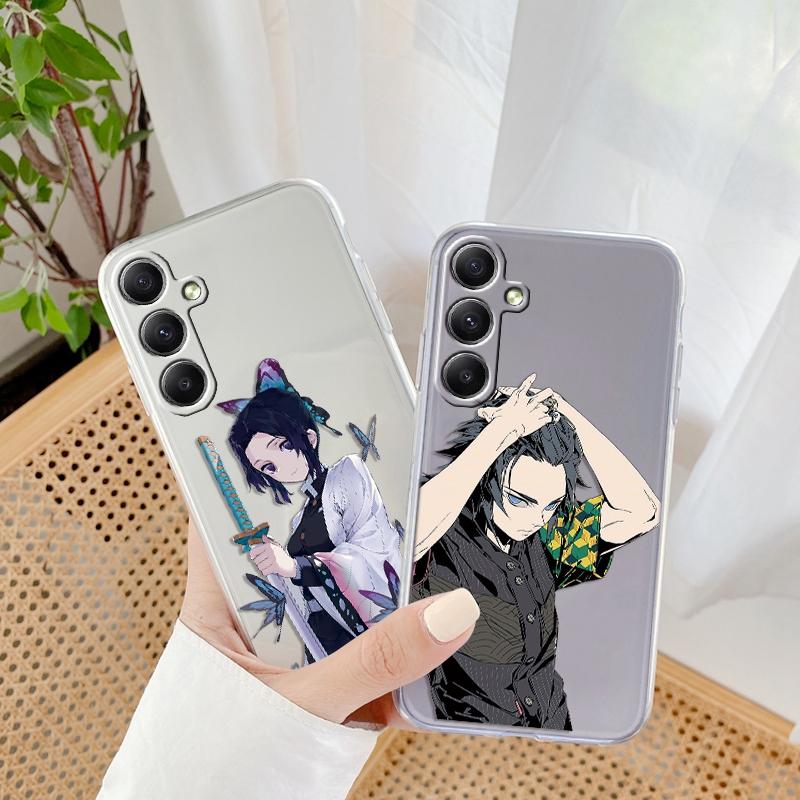 Мягкий прозрачный силиконовый чехол с рисунком аниме для Samsung A55 M35 S24 Xiaomi Redmi Note 13 Poco C65 iPhone Camera Противоударный защитный чехол