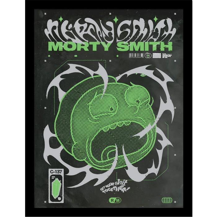 Rick And Morty Плакат в рамке с изображением рейва 90-х годов Rickvival Morty