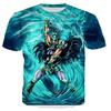 Summer Round Neck Anime "Knights of The Twelve Palaces" Saint Seiya Printed Top Fashionable Casual Short Sleeved Men's and Boys' Universal T-shirts