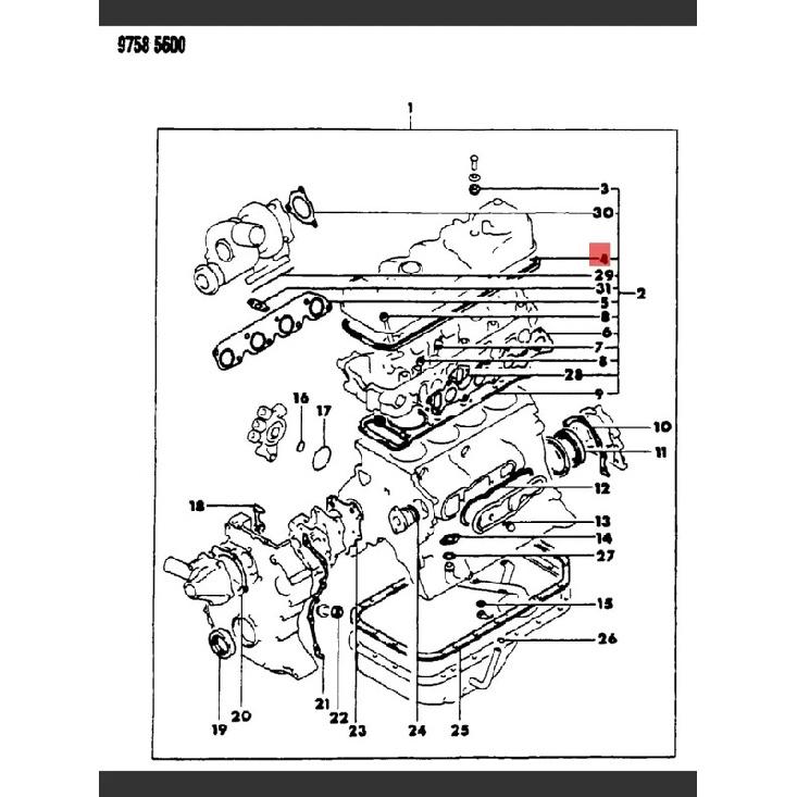 Cylinder Head Cover Gasket MD024682 For Mitsubishi Pajero Montero L200