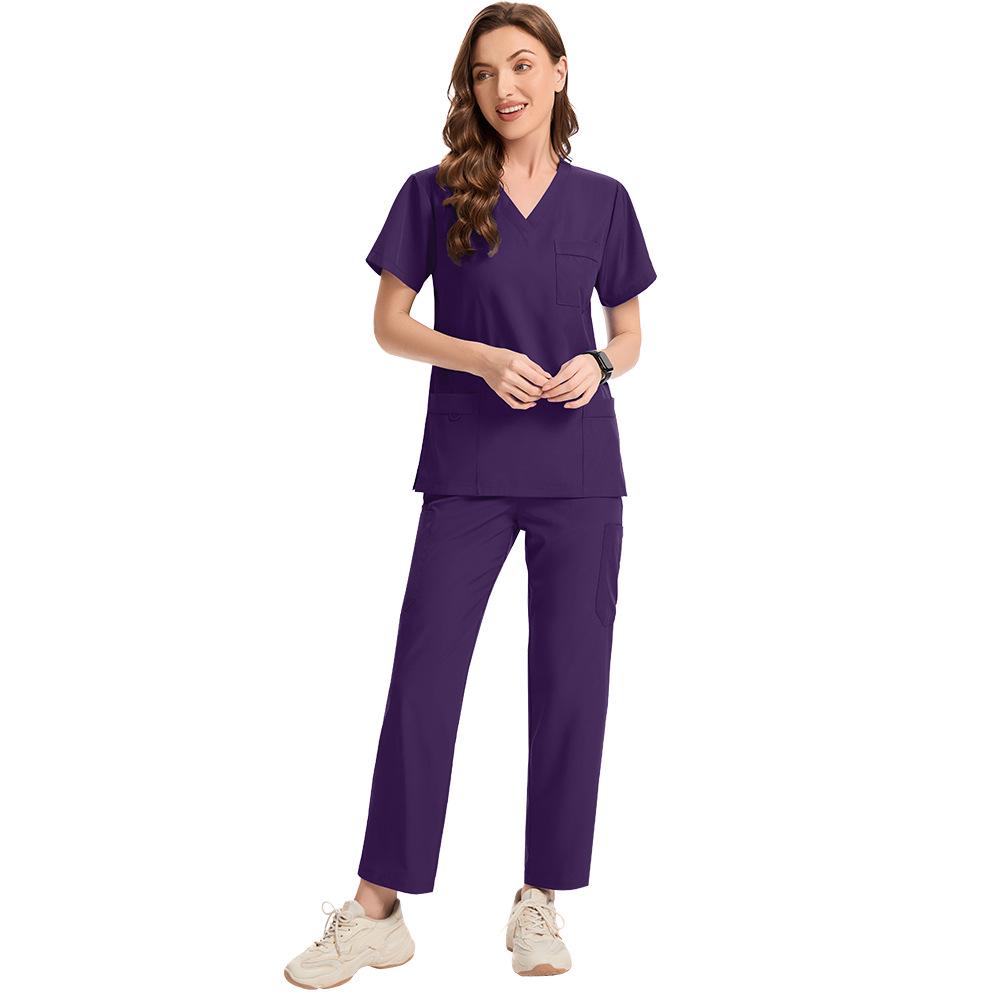 Комплект скраба больших размеров, быстросохнущий, тянущийся - Однотонный, Повседневный, Удобный