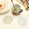 Коврик для чаши стильный блестящий прочный коврик для стола ПВХ полый коврик для украшения обеденного стола коврик для чашки для офиса