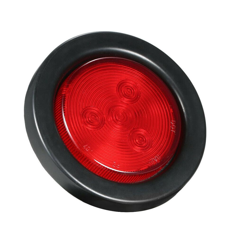 2 шт. 4 светодиодных мигающих фонаря для грузовика 10-30 В светодиодные габаритные огни для прицепа, тягача, проблесковый маячок, желтый, красный, для фургона, автобуса, автофургона