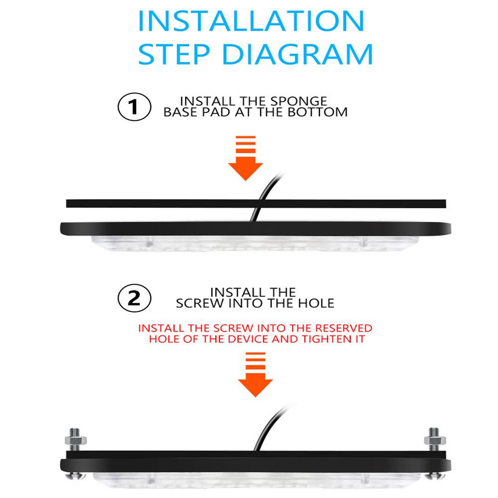 12LED Car Strobe Warning Light Cheap Strobe Grille Flashing Lightbar Truck Car Beacon Lamp Amber Traffic Clearance Light