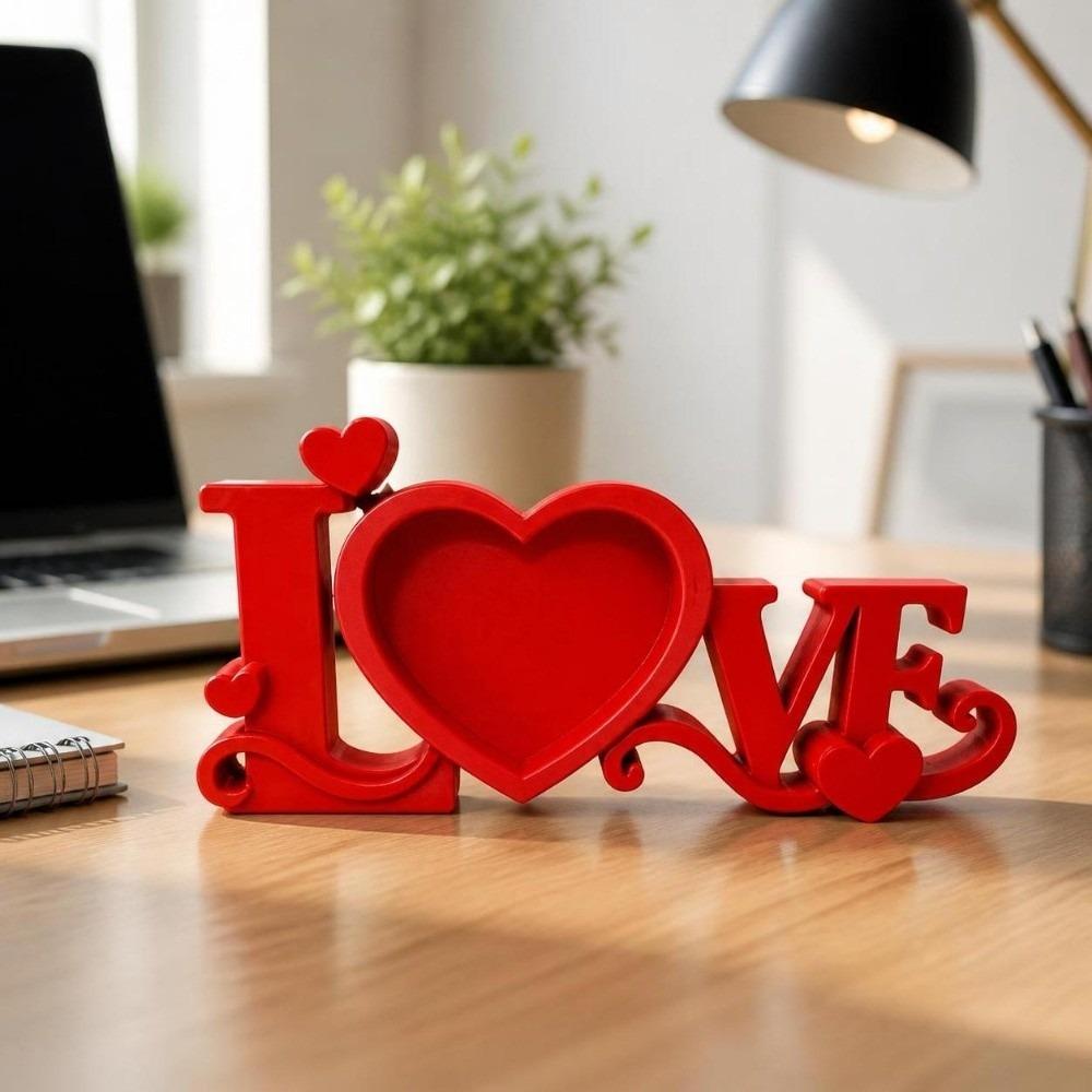 3D Printed Photo Holder Heart Shaped Desktop Photo Frame Photo Stand Romantic Home Decoration