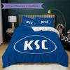 Karlsruher SC Pattern Bedding uilt Set uilt Cover Pillowcase Home Decoration Birthday Gift (1 * duvet cover + 2 * pillowcase without core)