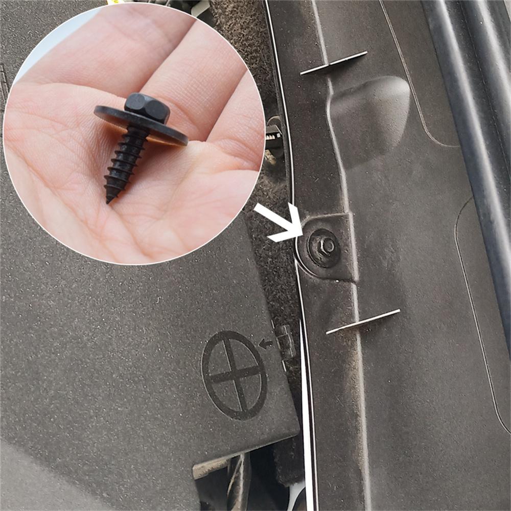 100Pc Metal Car Screw Body Fender Bumper Retainer Clips 7mm Hex (4.2-1.41x22mm)