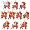 Acrylic Goat Hanging Ornament Set 2D Flat Animal Hanging Decoration  Holiday Party Decor