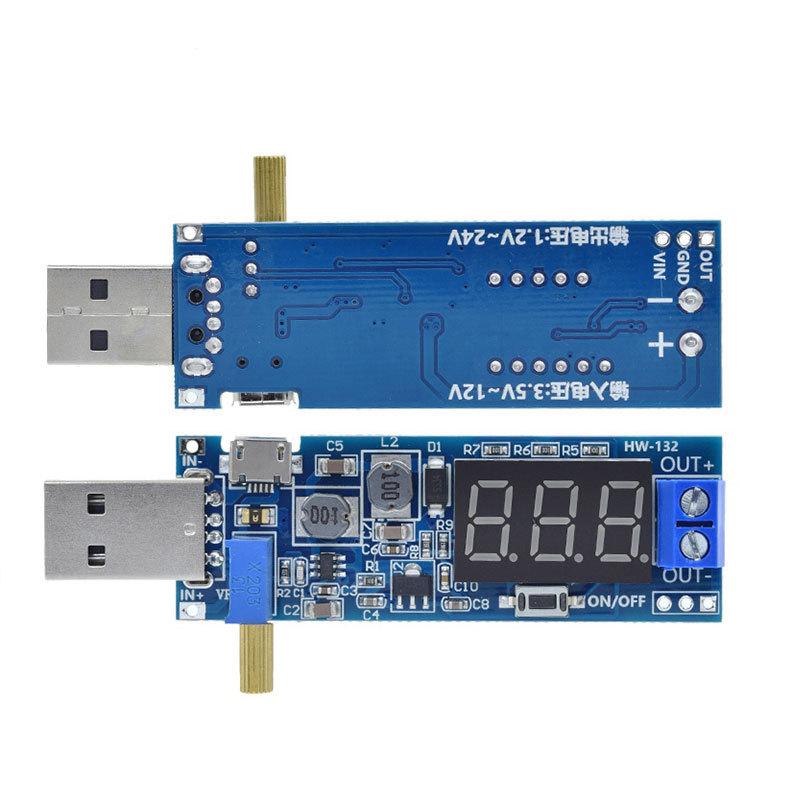 1 шт. USB DC-DC 5 В в 3,5 В / 12 В Micro USB Повышающий / Понижающий Модуль Питания Регулируемый USB Повышающий Понижающий Преобразователь Выход DC 1,2 В-24 В