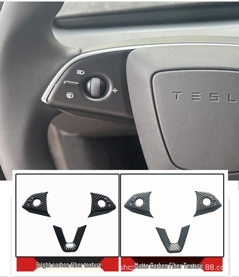 Защитные наклейки на кнопки руля Tesla Model Y/3 - Детали для модификации интерьера
