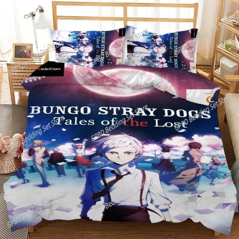 Bungo Stray Dogs 3D НОВЫЙ Пододеяльник Наволочка Комплект Постельного Белья Взрослый Мальчик Девочка Украшение Спальни Детский Односпальный Двуспальный Большой