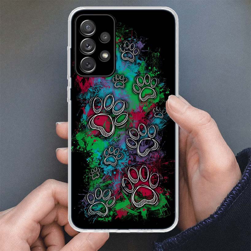 Мультяшные Милые Лапки Собаки Чехол Для Телефона Для Samsung Galaxy A51 A50 A71 A70 A41 A31 A21S A10 A20E A30 A40 A6 A7 A8 + A9 Мягкий Силикон Sh