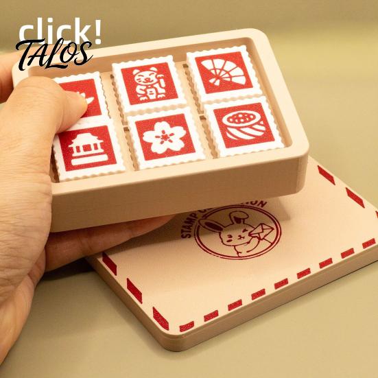 Щелкающая настольная игрушка 3D-печатный ящик для штампов Clicker, Снятие стресса Ретро пальцевые рельеферы Кролик для взрослых и детей Расслабляющие щелкающие игрушки