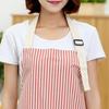 Полосатый кухонный фартук без рукавов для женщин, кухонный бретель с карманом
