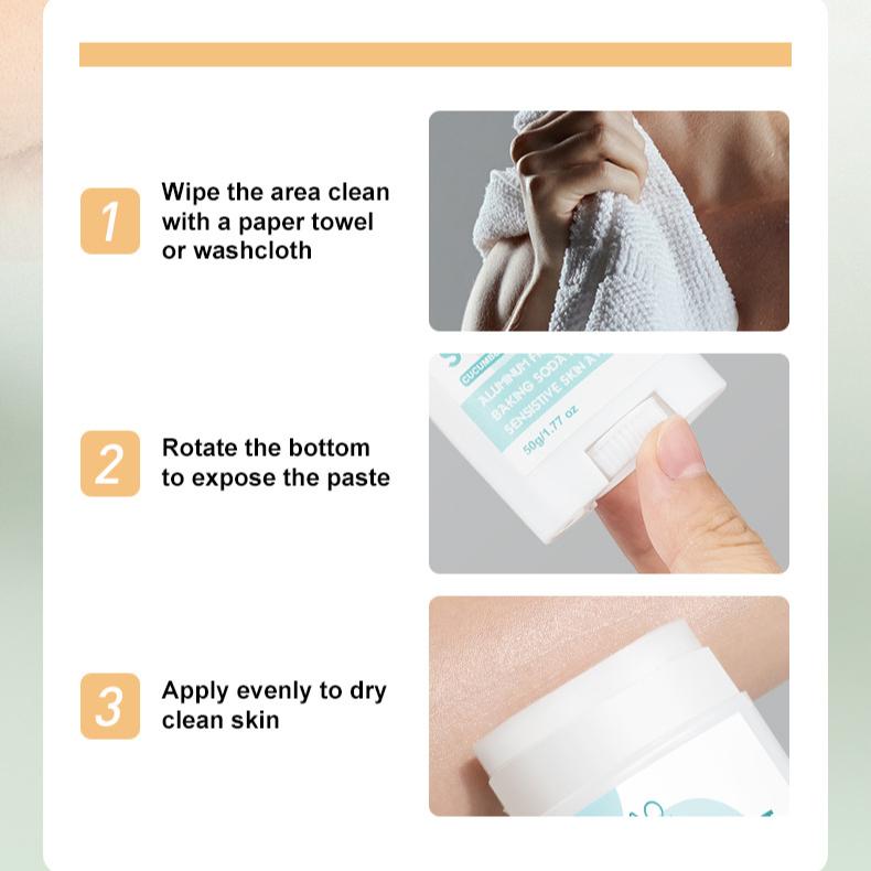 Твердый бальзам для дезодорации запаха подмышек Антиперспирант стик Без алюминия Нежный аромат