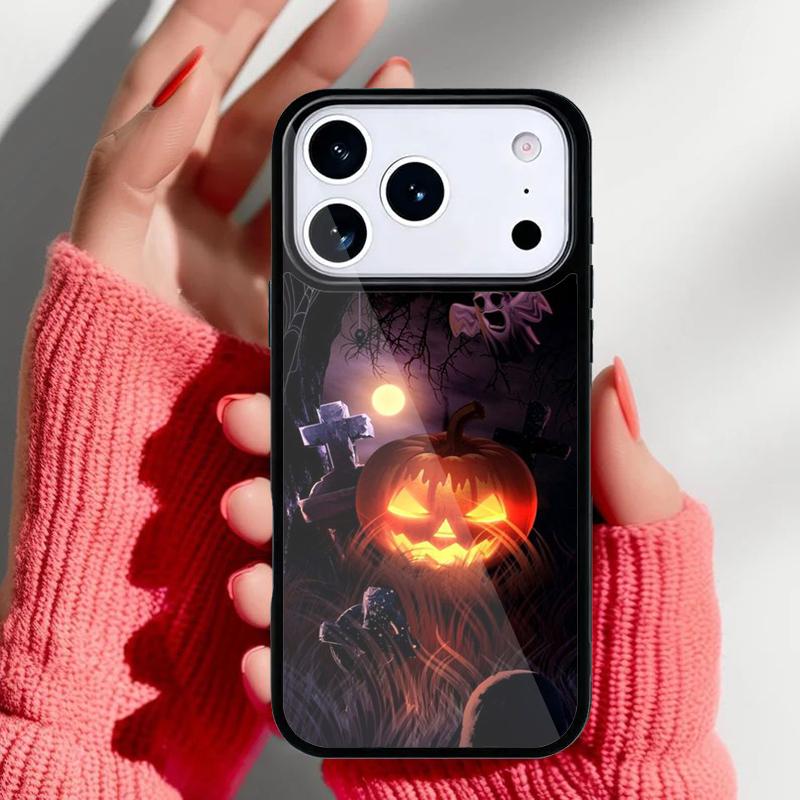 Чехол для телефона Хэллоуинская тыква для iPhone 17 16 15 14 13 Pro Max Задняя крышка для 12 11 Pro Coque