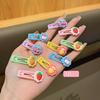10 Cartoon Cute Fruit BB Clips with Korean Sweet Style Hair Clips Suitable for Daily Use As Hair Accessories
