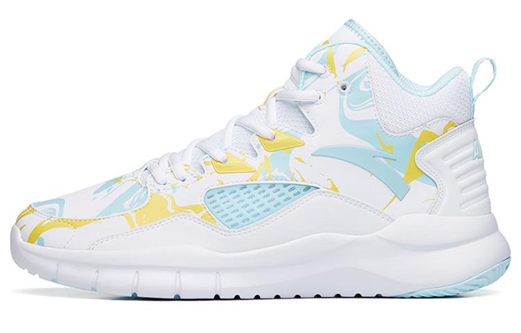 Men's Sneakers ANTA Star Trail 4 Basketball Shoes Men's High-top White/Glacier Blue