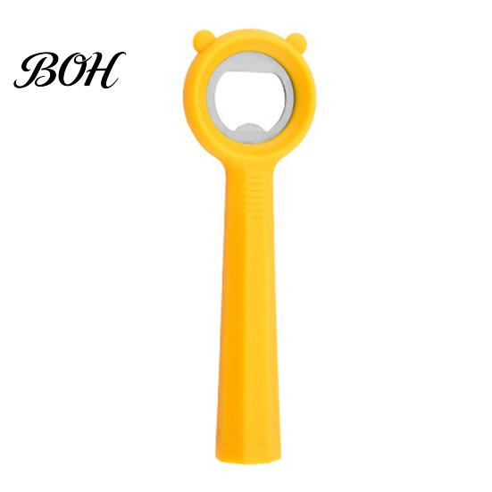 Small Desktop Bottle Opener Cute Bear Opener, Stainless Steel Beer Cap Remover with Non Slip Handle, Portable Kitchen Bar Tool for Soda, Gift