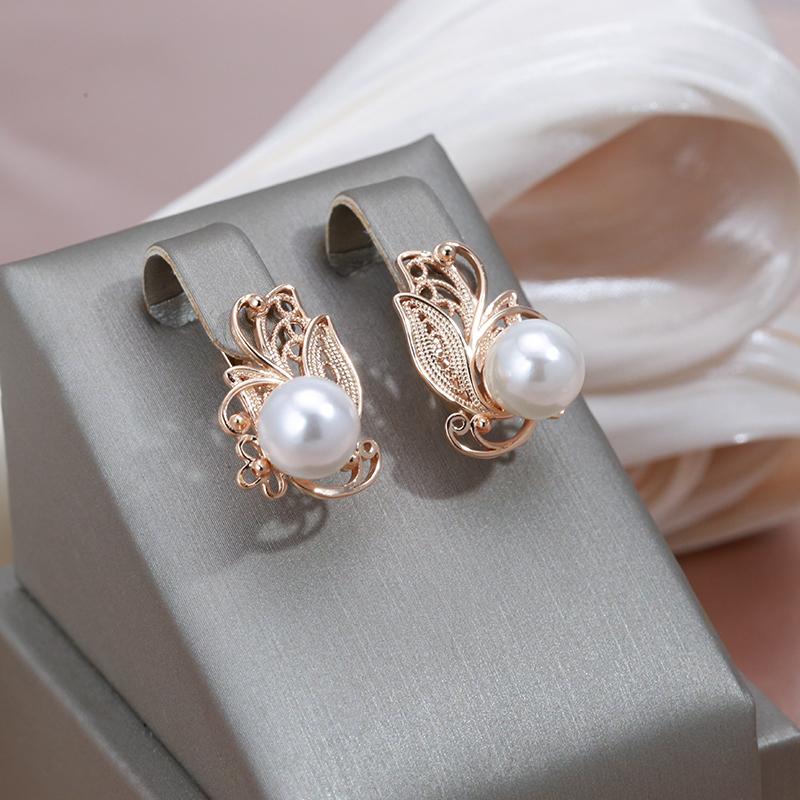 Винтажные женские серьги цвета розового золота, роскошные свадебные украшения для невесты AVE