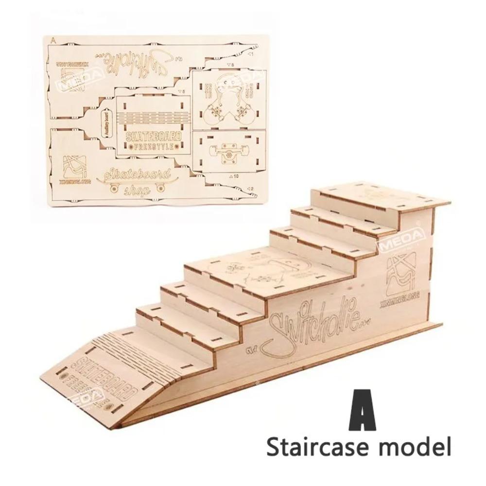 Wooden Finger Skateparks Kits Fingerboards Display Rack Metal Alloy Bridge Plastic Finger Boarding Fingertip Toys Digital Deck