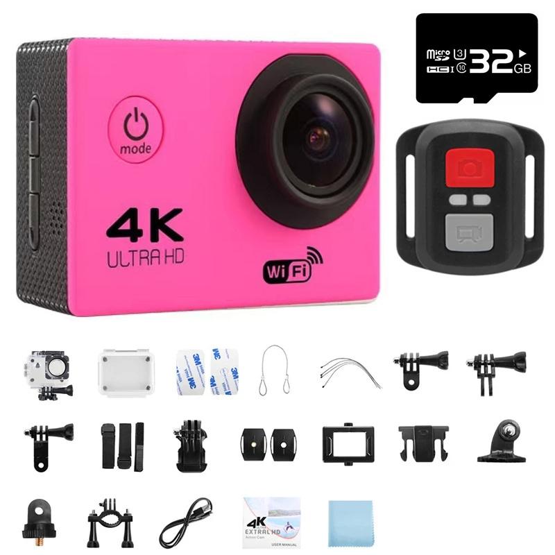 Экшн-камера Ultra HD 4K, 1080P/30FPS, Wi-Fi, 2,0 дюйма, 170D, подводный водонепроницаемый шлем, видеозапись, камеры Go Sports Cam Pro
