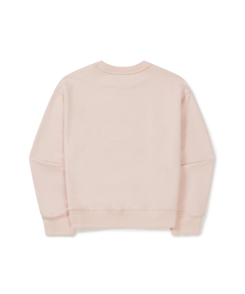 SNOWPEAK APPAREL Women'S Lettering Semi-Crop Sweatshirt (S25Fwfht63) Light Pink