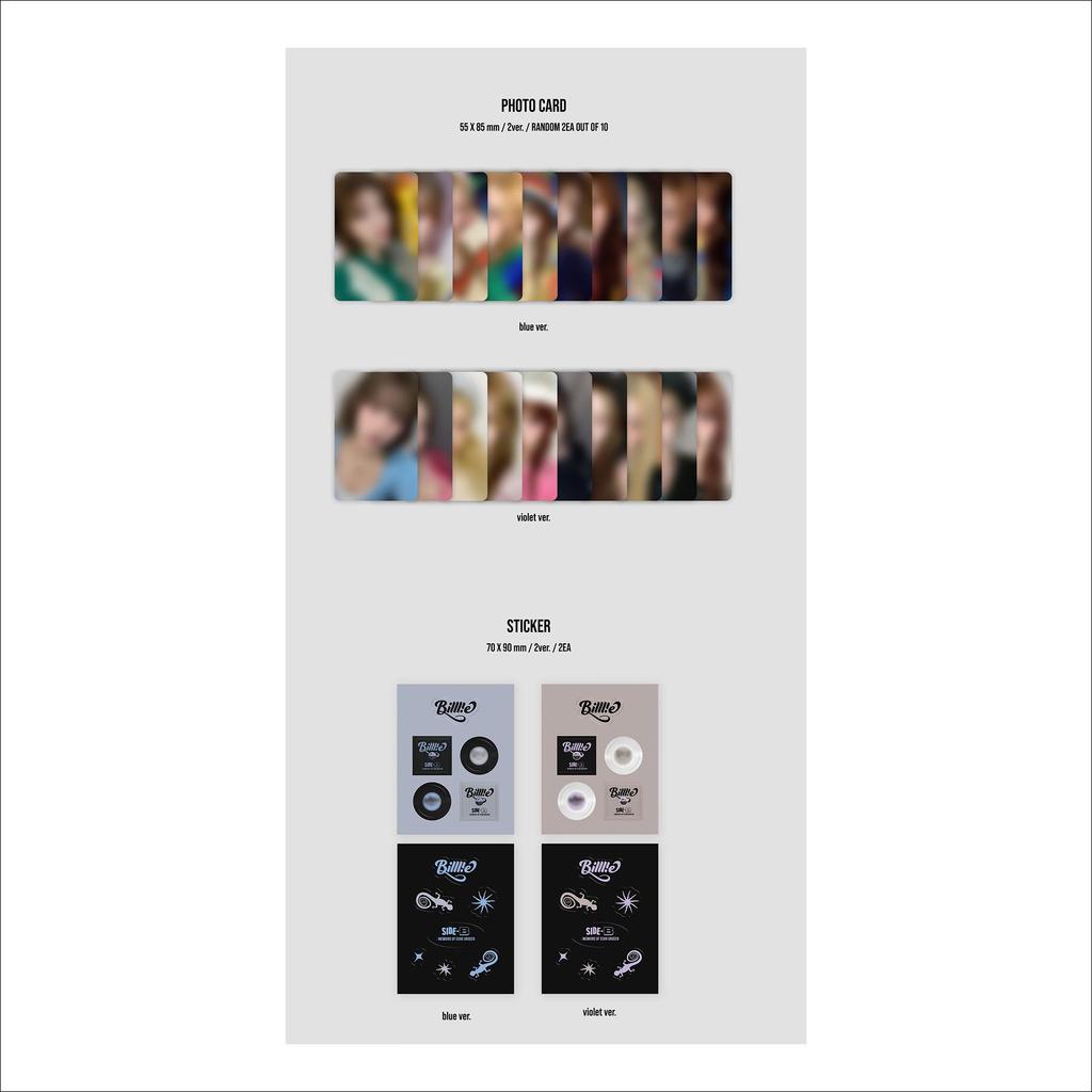 BILLLIE [сторона-B : воспоминания о невиданном эхе] POCA Ver.(синяя версия. / фиолетовый вер.)