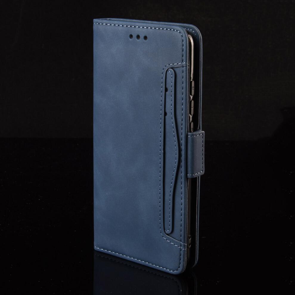 Case for Motorola MOTO G8 Power Lite Cover Adjustable Detachable Card Holder Magnetic closure Leather Wallet Case - Blue