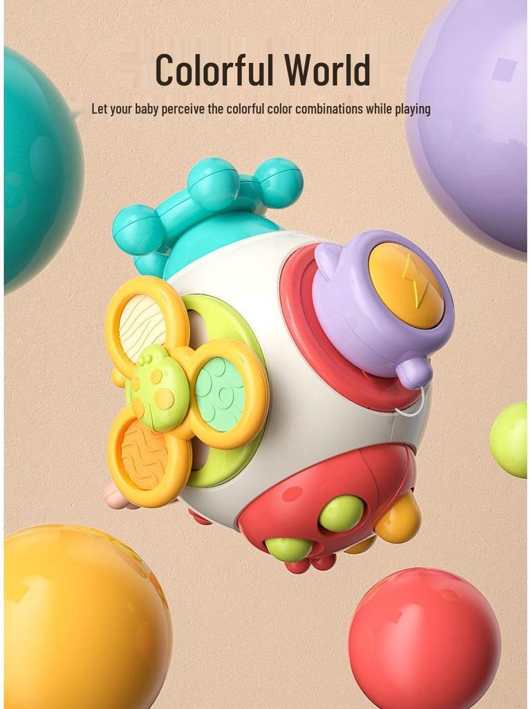 Busy Grabbing Ball: Tactile Rattle Toy for Infant and Toddler Hand Movement and Concentration Training