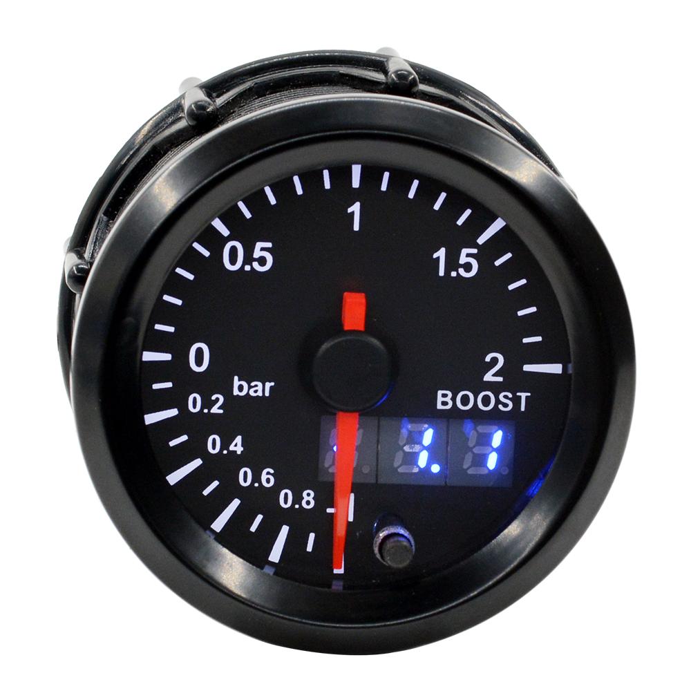 Dragon 52mm Car 7 Colors LED Dual Display Boost Water Oil Temp Pressure Meter Volt Air Fuel Ratio EGT Gas Tachometer RPM Gauge