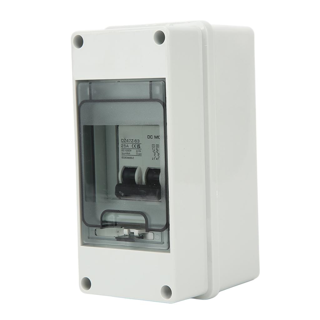 DC Miniature Circuit Breaker 2P 25A IP65 Pa66 Housing Circuit Breaker for Solar Off Grid System 1000V