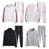 2Pcs/Set Men Sportswear Set Patchwork Color Stand Collar Long Sleeve Zipper Placket Jacket