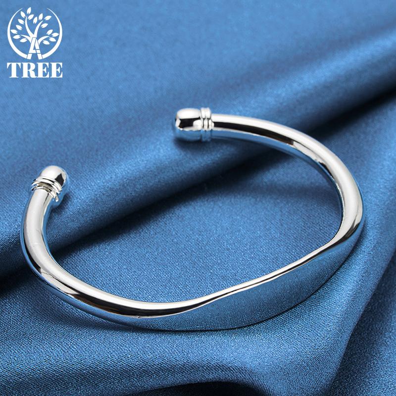 Ювелирные изделия из стерлингового серебра 925 пробы с двойными бусинами-манжетами