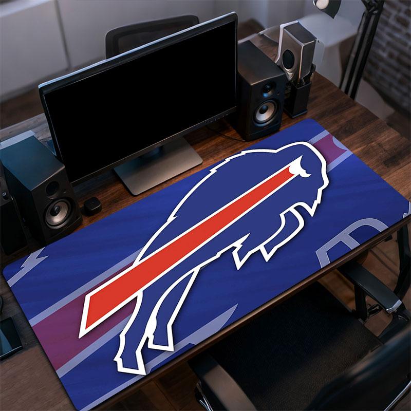 BUF Bills Mouse Pad, Large Gaming Desk Mat, Non-slip XXL Mousepad for Laptop & Tablet, Mini PC Playmat with Stitched Edges