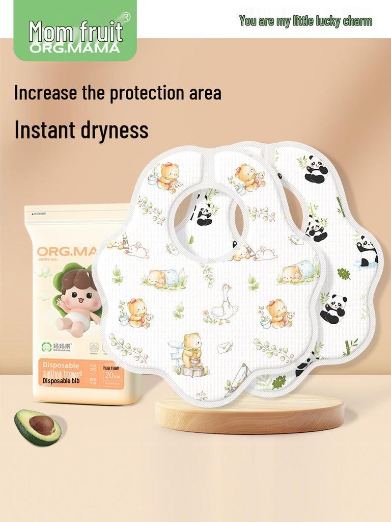 Disposable Waterproof Baby Bib - Anti-Spit-Up, Large Size, Non-Pure Cotton
