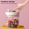Vintage Airtight Storage Jar Clear Plastic Food Container with Pop Lid Stackable One Button Opening Kitchen Storage Organizer for Cereal