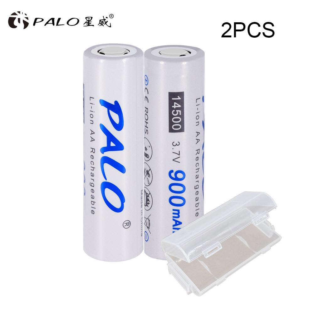 PALO 14500 900 мАч 3,7 В литий-ионные аккумуляторные батареи Литиевая батарея типа АА для светодиодных фонариков, налобных фонарей, мыши