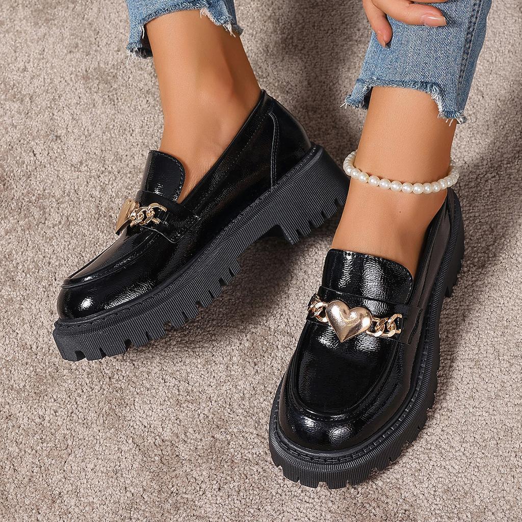 Fashion 2024 Women Spring New Elegant Comfortable Baotou Platform Shoes Women Fashion Slip On Metal Decoration Designer Casual Shoes