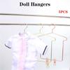 5pcs Doll Decorations Doll Dress Mini Doll Hangers Dollhouse Furniture Metal Clothes Hangers