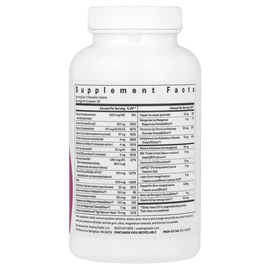 Prenatal Essentials, Chewable 60 Tablets