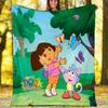D-Doras The Explorer1 printed throw blanket—lightweight,soft,warm;versatile blanket for all seasons—perfect as &air-conditioning throw,nap blanket