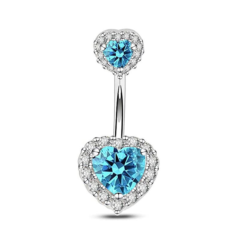 Кольцо в форме сердца для пупка, пирсинг пупка, ювелирные изделия из нержавеющей стали для пирсинга живота